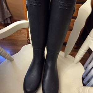 Hunter Women's Classic Black Tall Rain Boots - And Now Discounted Shipping!!